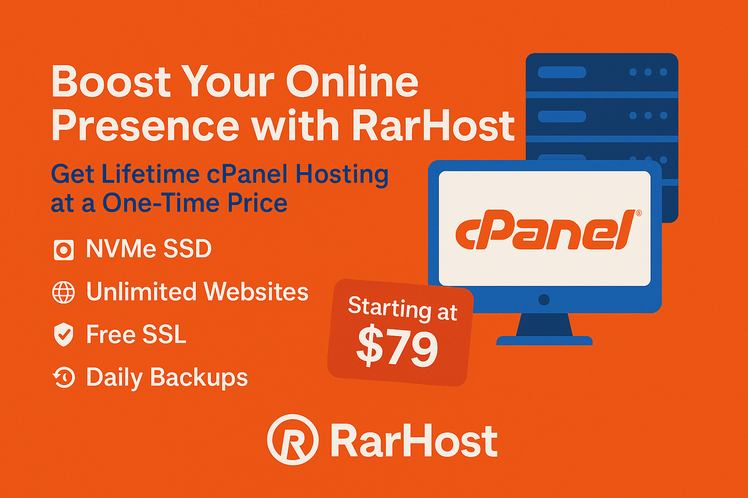 RARHost LifeTime Shared Hosting Deals - Main product screenshot