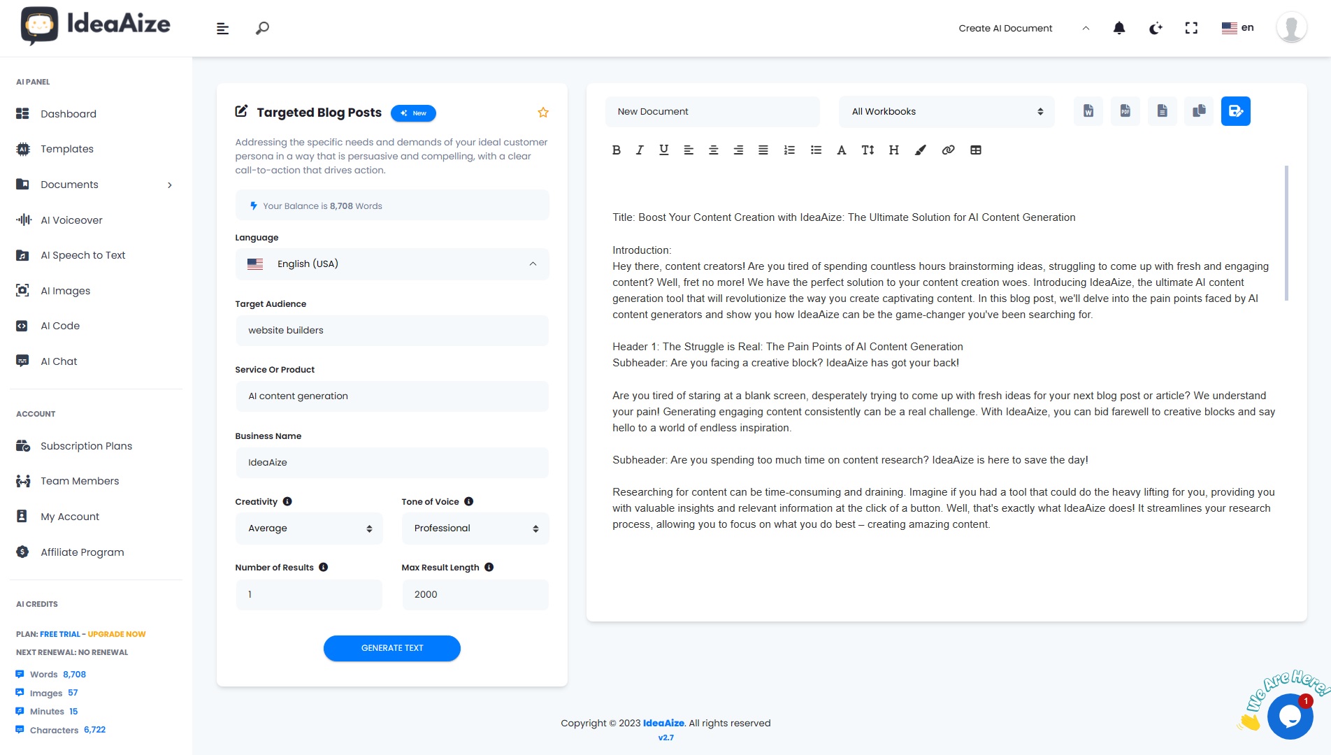 Ideaaize AI solutions screenshot 8