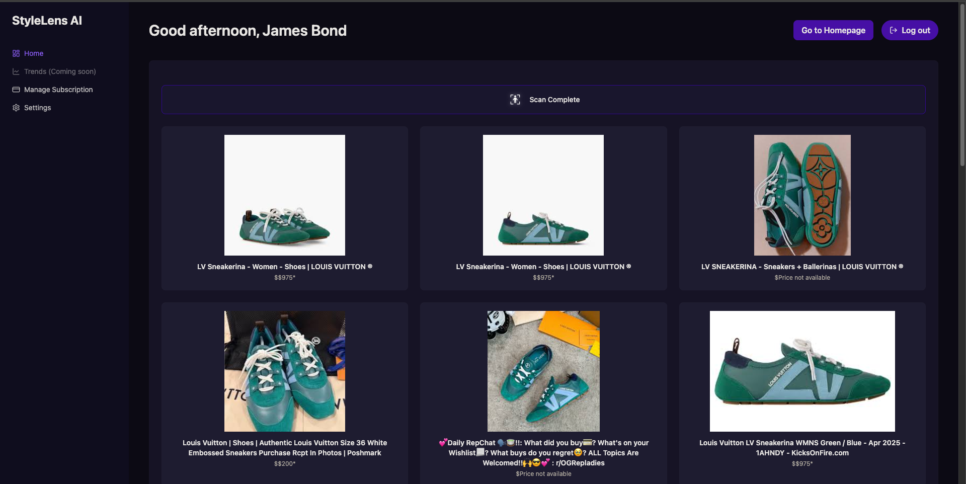Stylelens AI - Main product screenshot