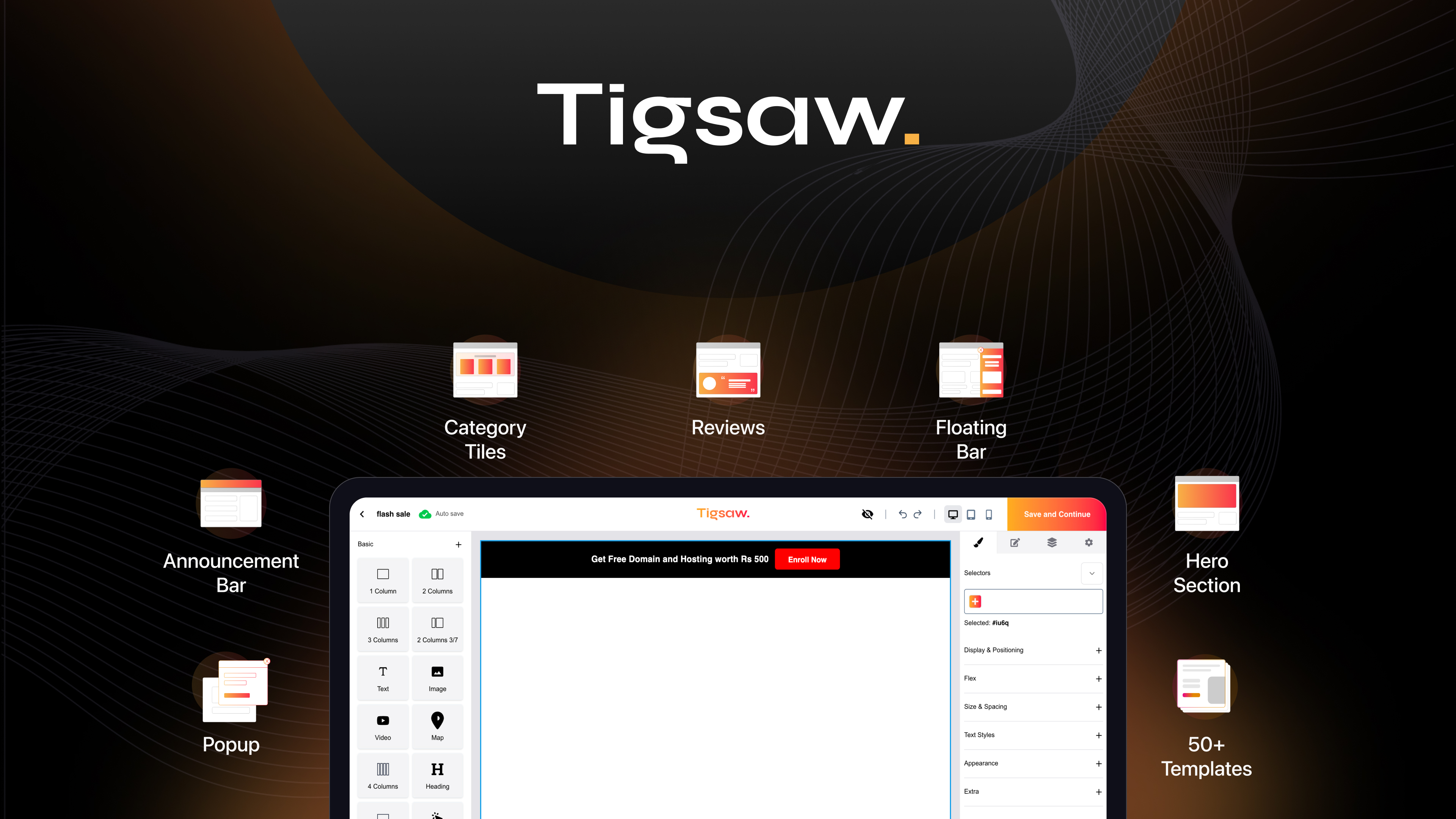 Tigsaw - Personalise your website effortlessly - Main product screenshot