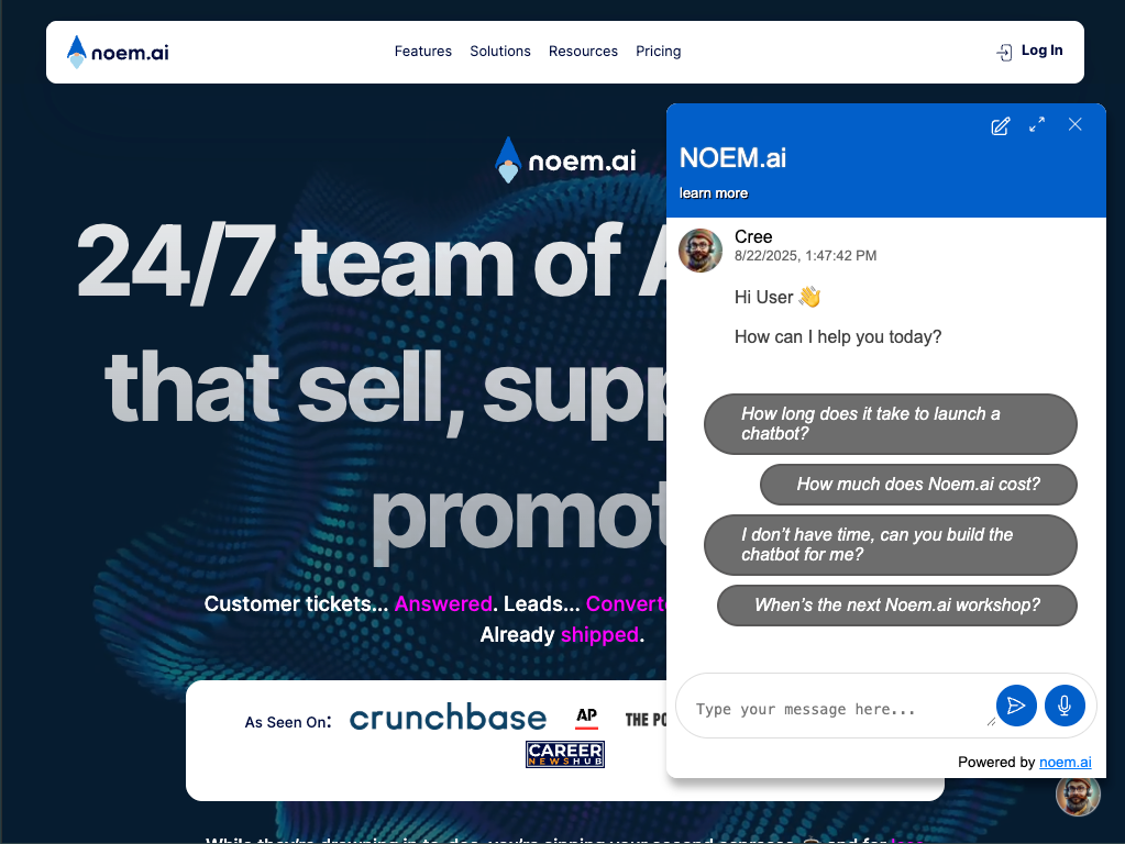 NOEM.ai - Main product screenshot