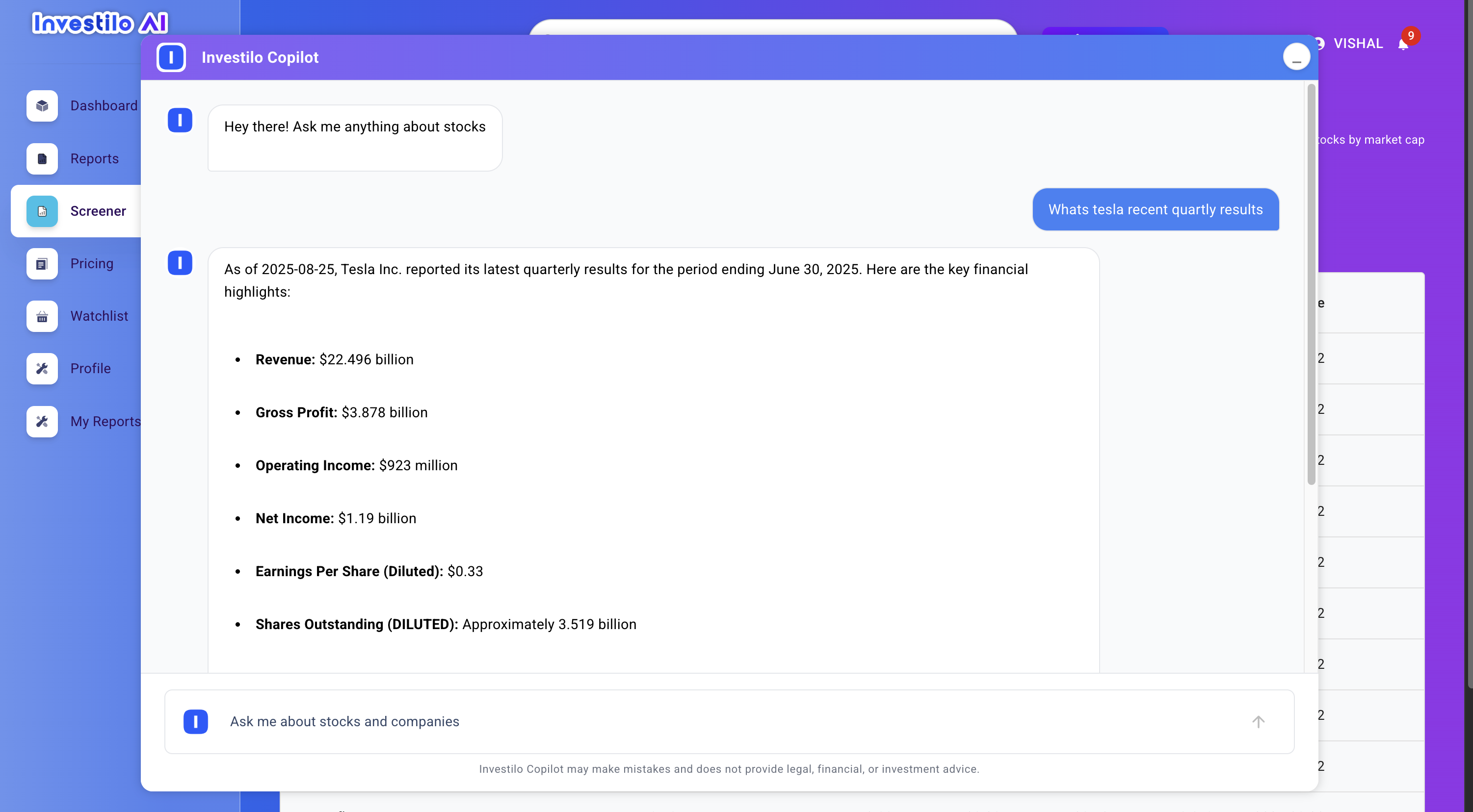 Investilo AI screenshot 6
