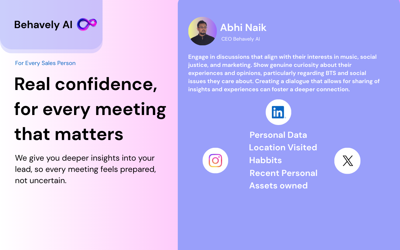 Behavely AI - Main product screenshot