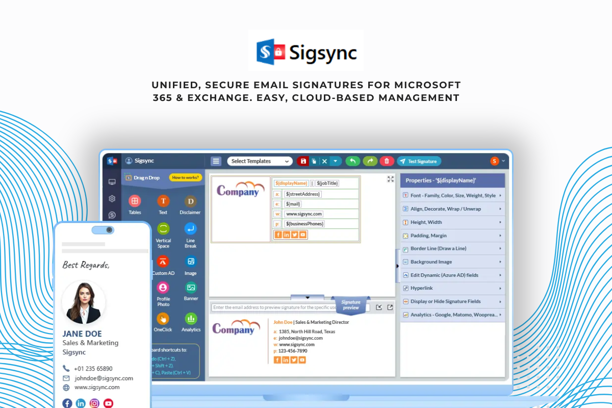 Sigsync Office 365 Email Signatures