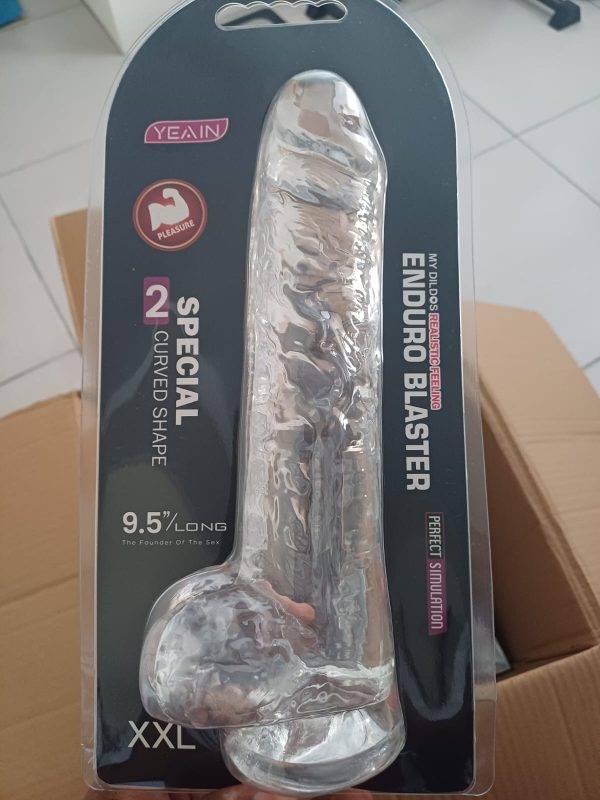 DILDO MASTURBADOR +18 TALLA XXL TRANSPARENTE