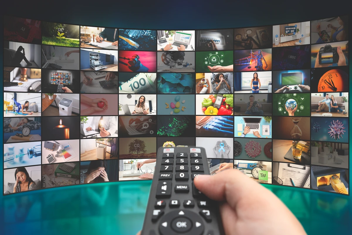 Wall of streaming and app subscriptions showing how recurring charges can pile up