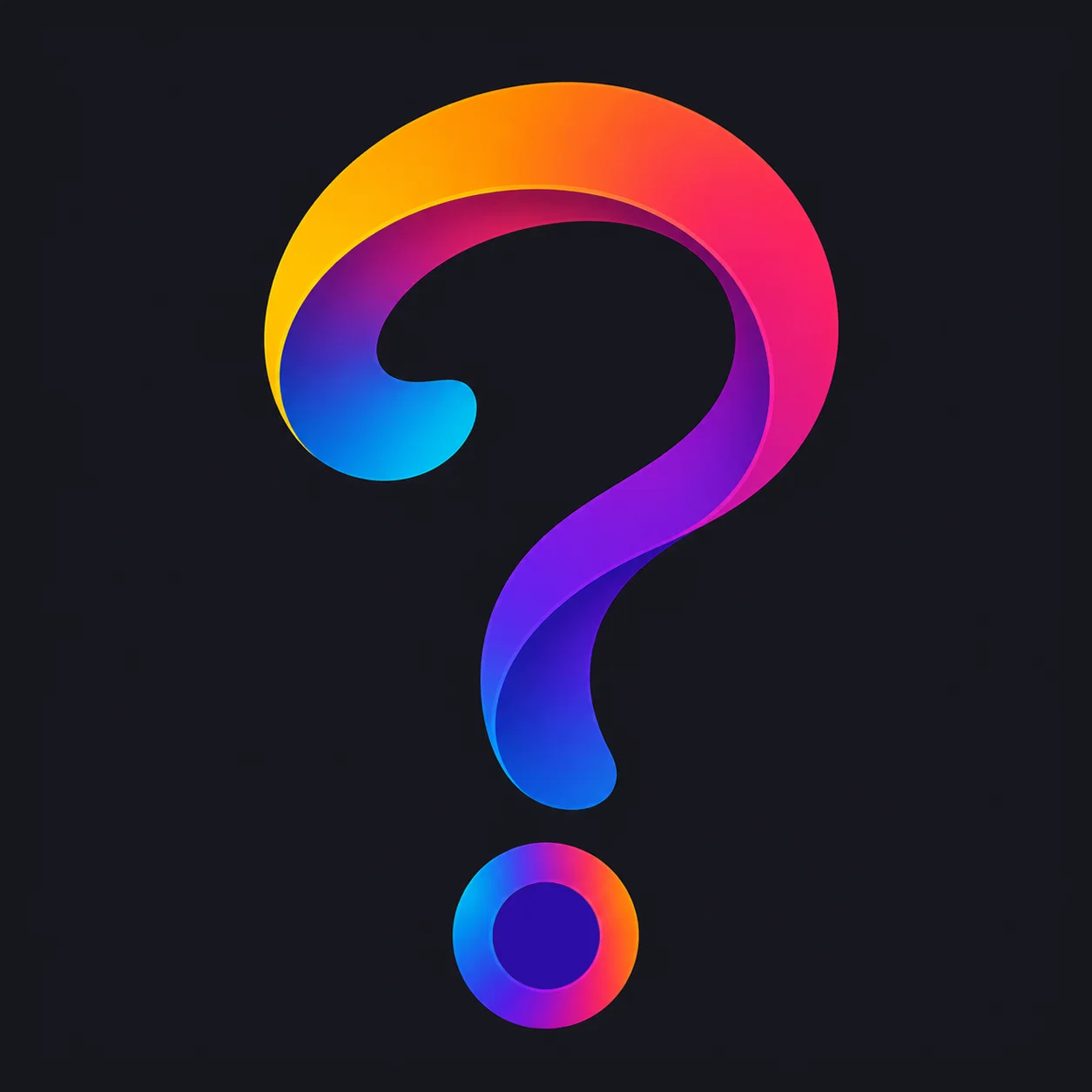 Financial quizzes icon with a colorful question mark.