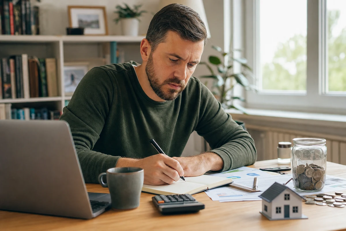 Editorial scene showing the practical decision behind how much workplace life and disability insurance do you need?