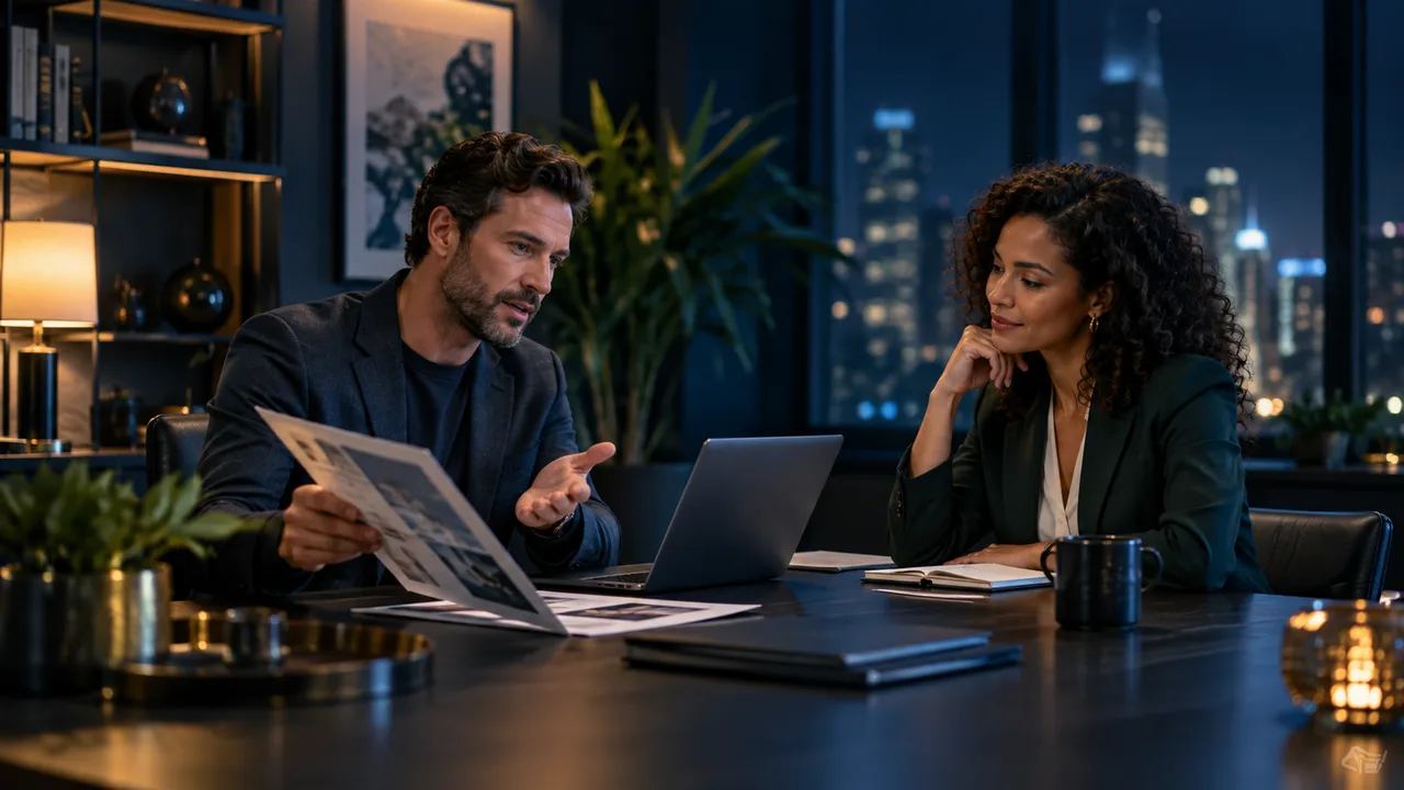 A freelancer presents a focused proposal and recommendation to an engaged client.