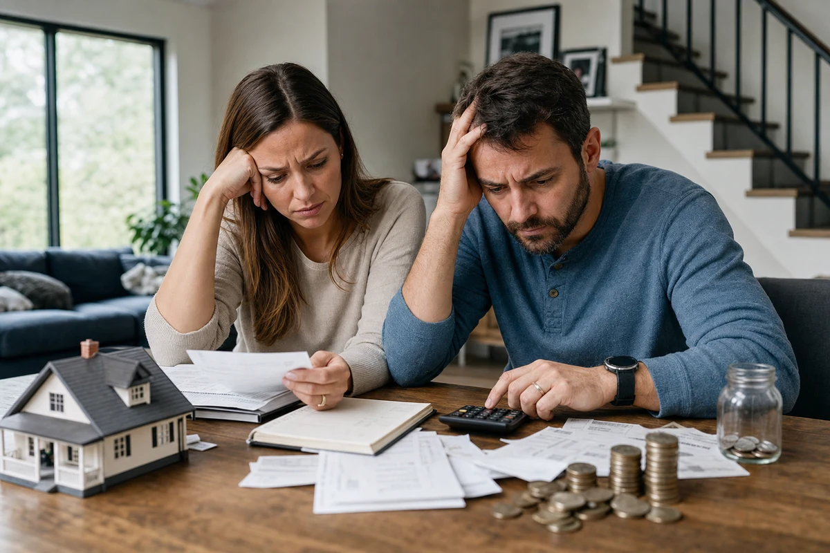 A practical financial planning scene representing House Poor: How Buying Too Much Home Damages Your Finances