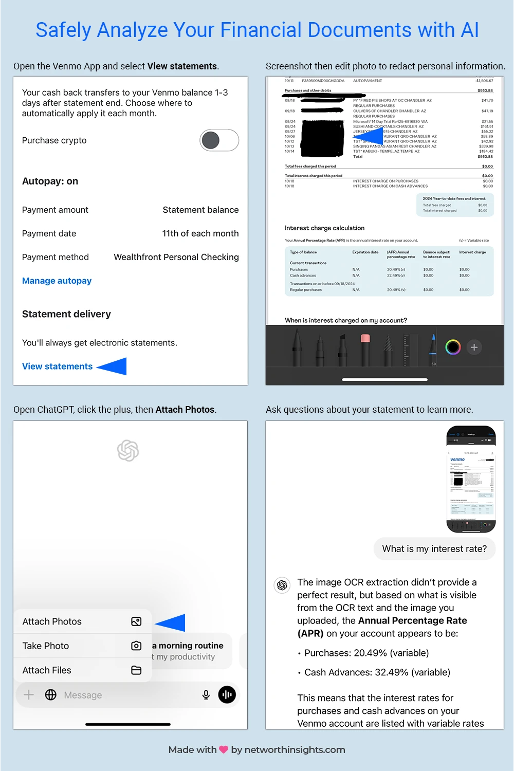 Analyze financial documents with AI for interest rates.