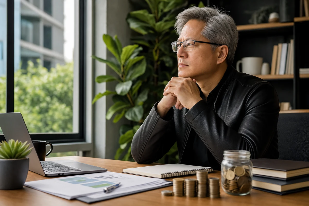 A practical financial planning scene representing Jensen Huang's NVIDIA Strategy: How to Prepare for the Next Market Shift