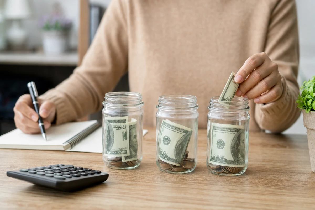 Editorial scene showing the practical decision behind how should you divide a raise among goals, investing, and lifestyle?
