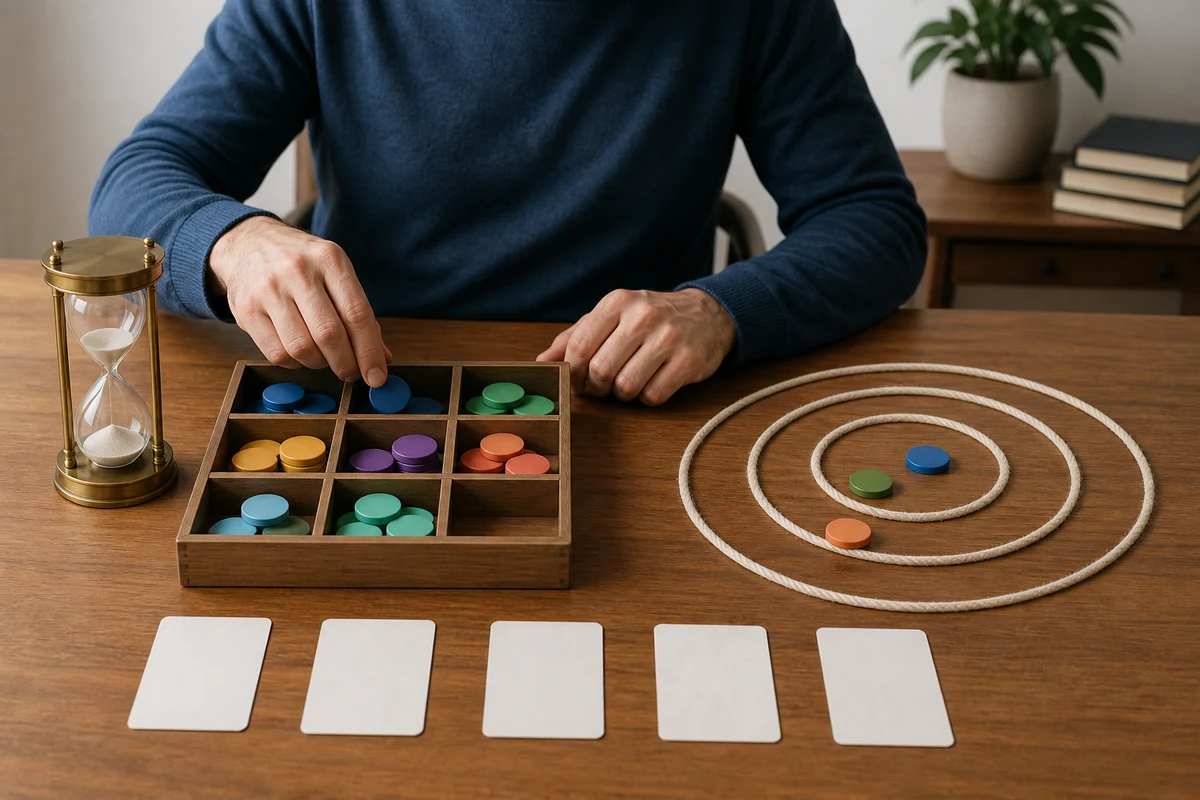 Investor combines a target allocation, waiting period, review boundaries, and written decision cards