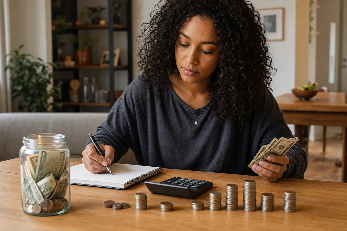 Editorial scene showing the practical decision behind how much should you save for each nonmonthly expense?