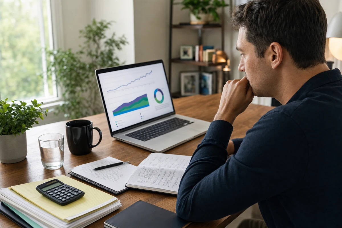 A practical financial planning scene representing The Next $100K Challenge: Measure Your Net Worth Velocity