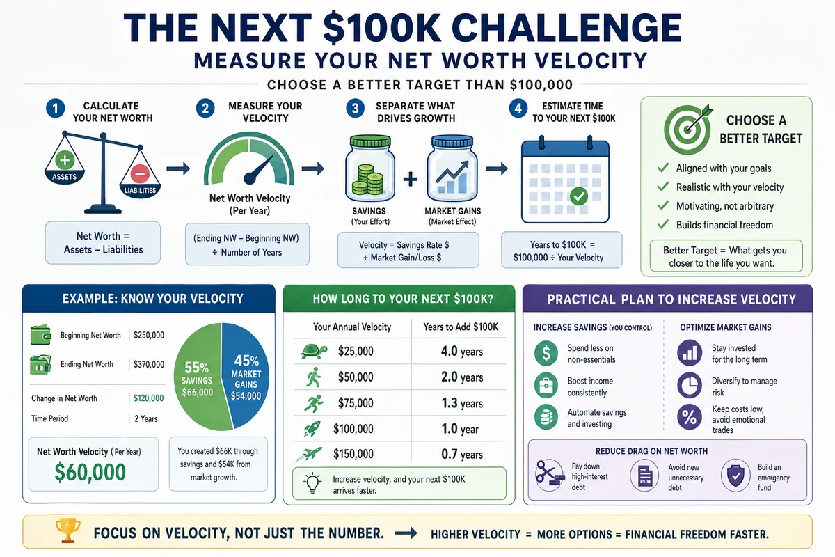 Infographic explaining how do you choose a better target than $100,000?