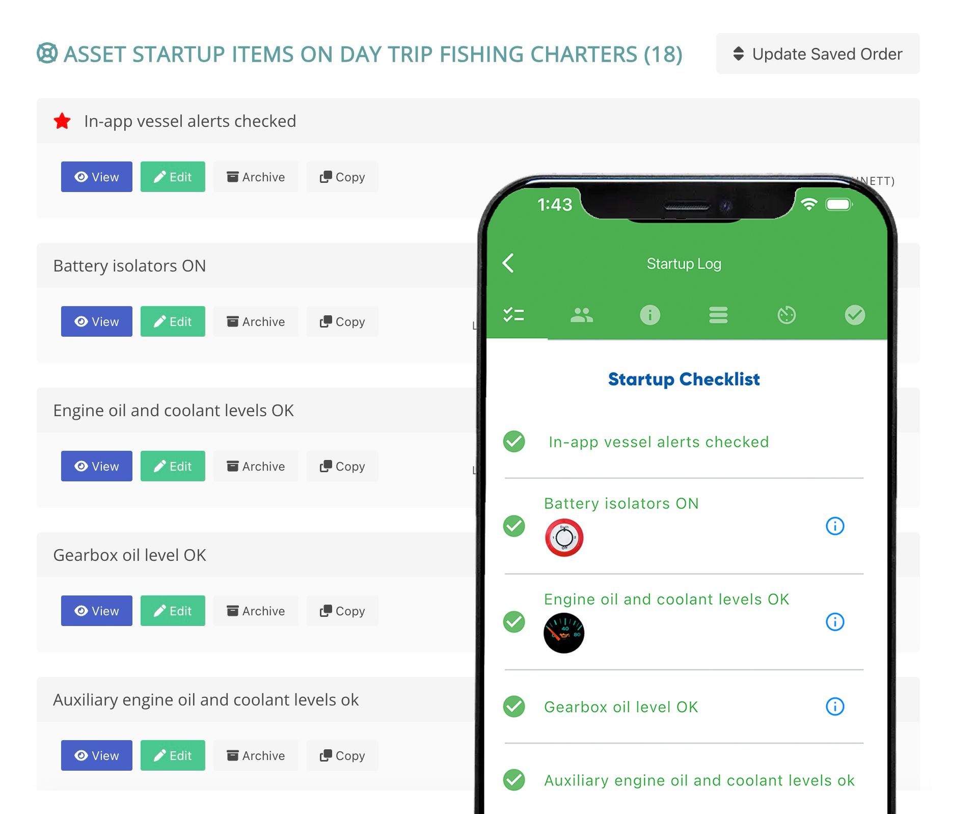 Startup & Shutdown Checklists