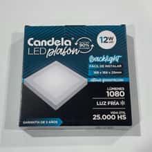 Plafon Led Cuadrado C/Base 12W Candela