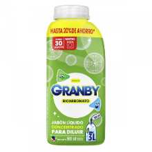 Jabon Liquido Granby Matic Conc. P/dil Limon x 500ml + Botella