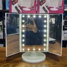 Espejo Triple Con Luz Dinax
