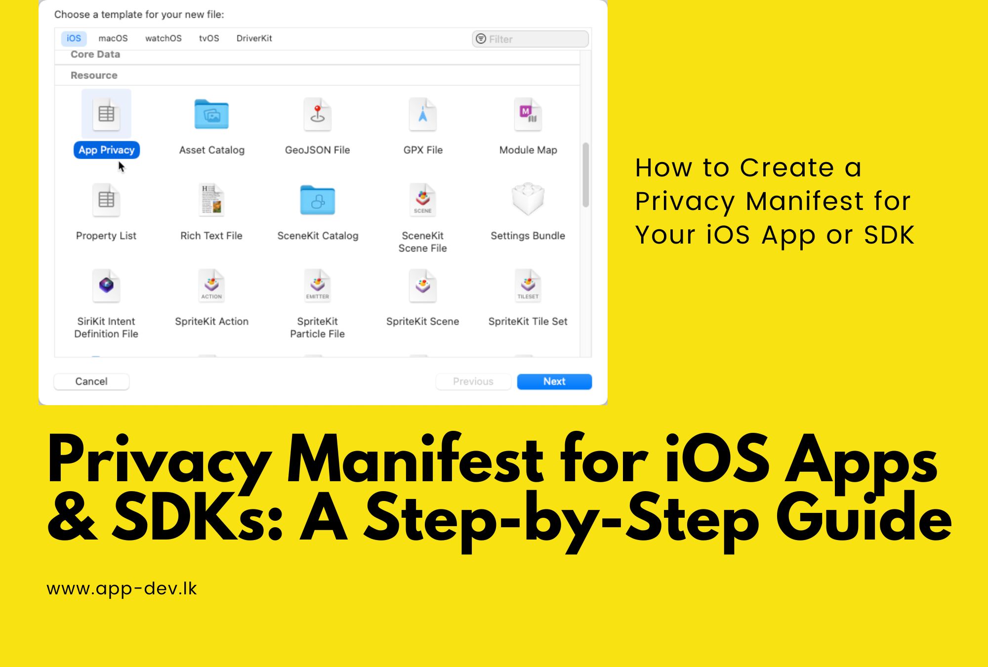 How to Create a Privacy Manifest for Your iOS App or SDK