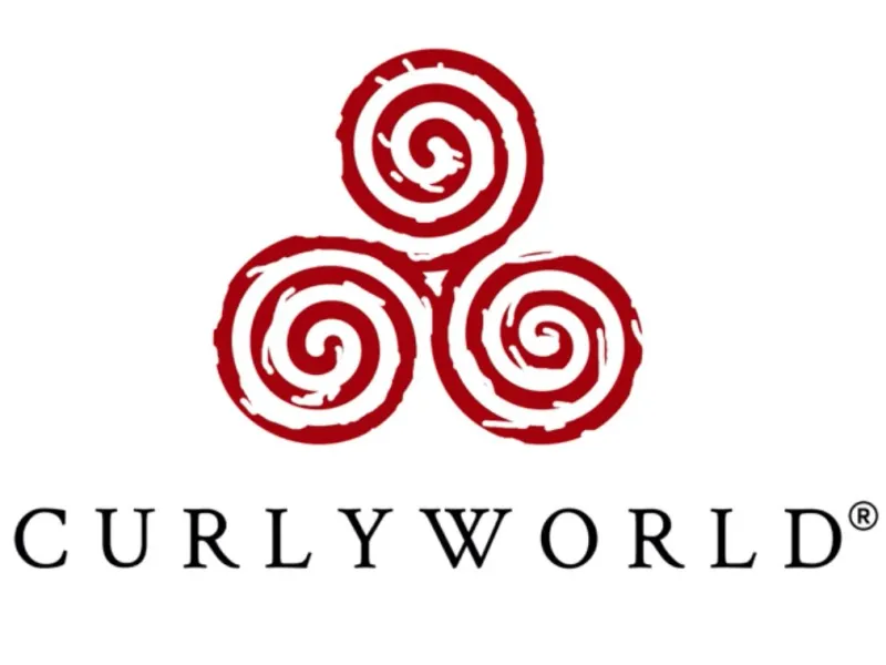 CurlyWorld Brand Identity Logo