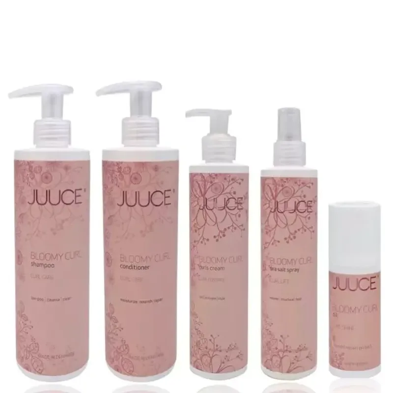 JUUCE - Totally Bloomy Curl - Shampoo + Conditioner + Krøllecreme + Saltvandsspray + Olie
