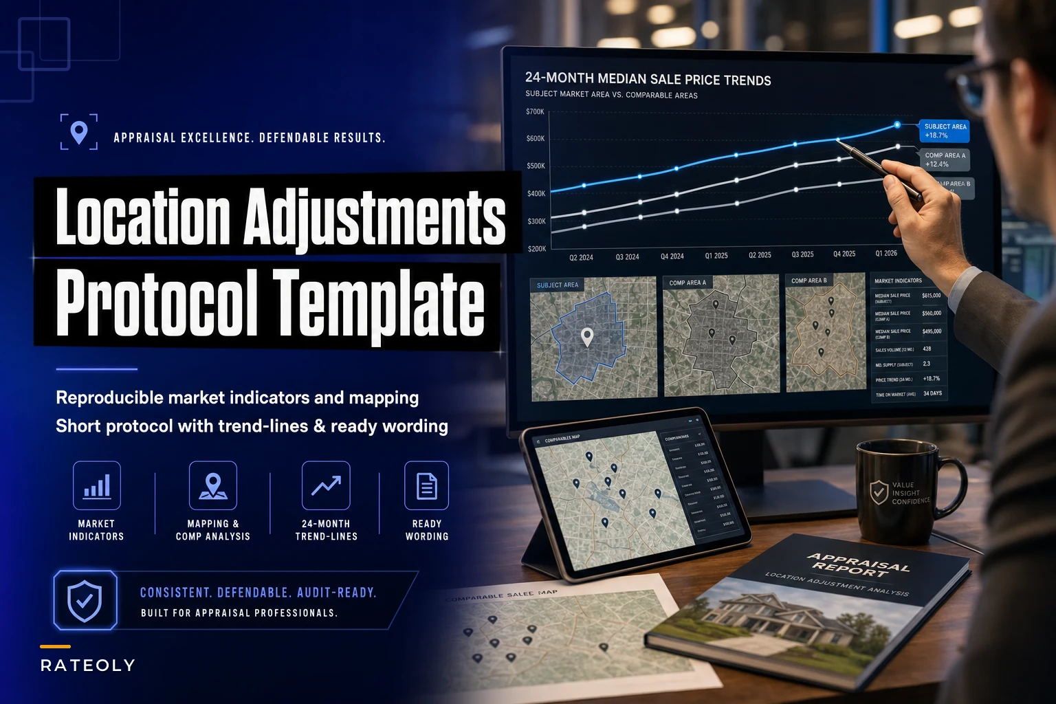 Location-adjustment template for appraisal reports: a short protocol with market indicators and ready wording