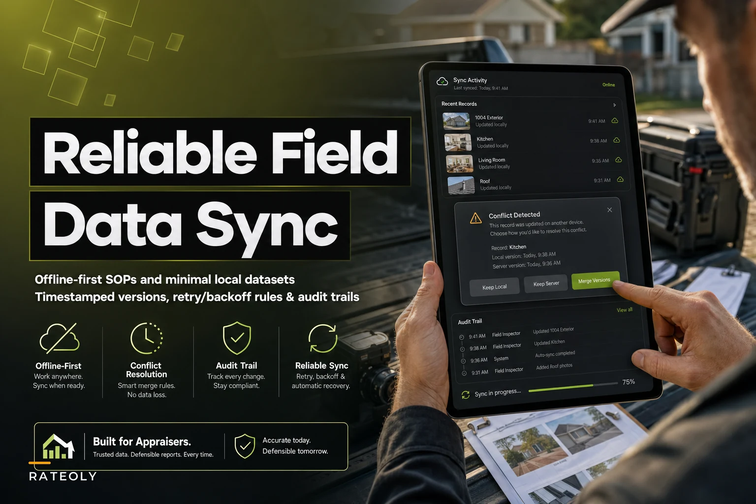 Make field data reliable: offline‑first mobile workflows and conflict resolution patterns for appraisers