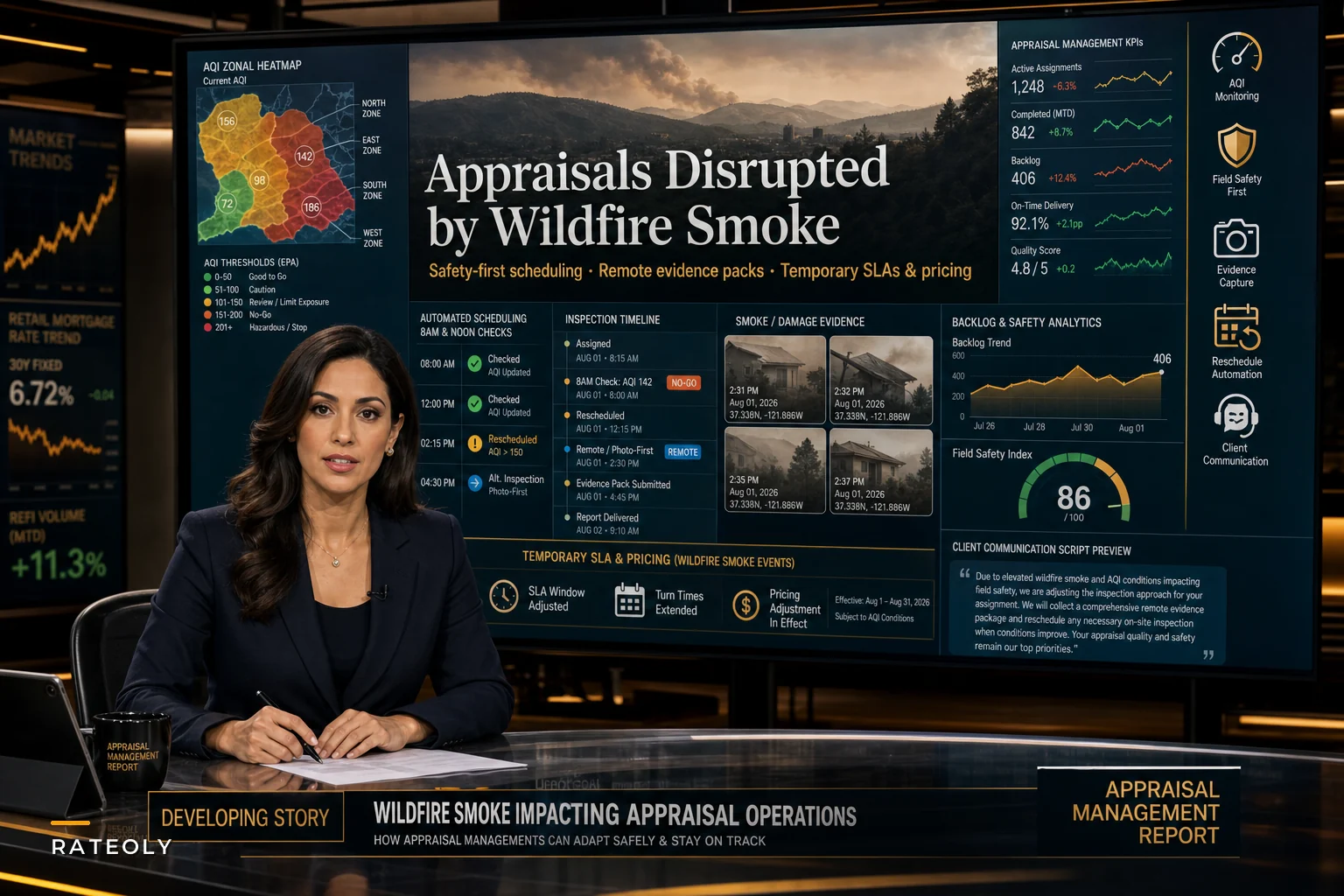 Managing Appraisals During Wildfire Smoke Events: Safety, Scheduling and Evidence‑Pack Checklist