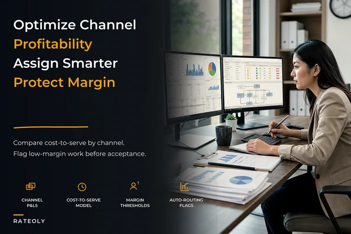 Optimize channel profitability and assignment mix for appraisal firms
