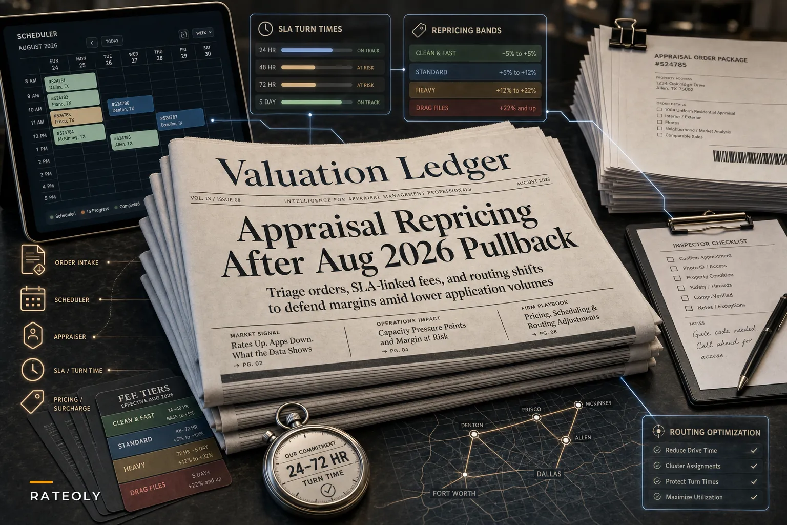 Tactical repricing and capacity plays for appraisal firms after the August 2026 mortgage-rate pullback