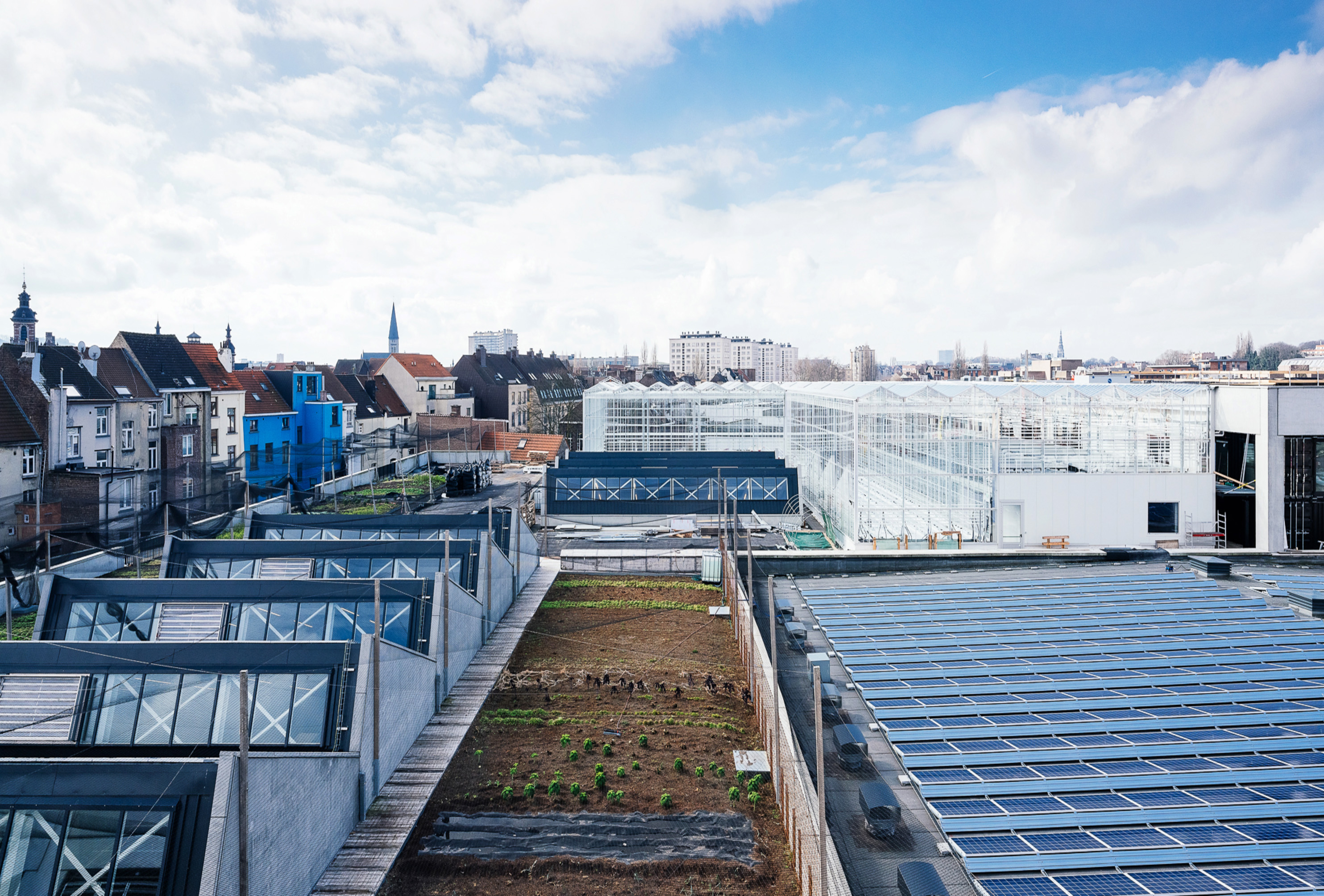 Serres de la ferme urbaine - Anderlecht -Belgique - Derbigum