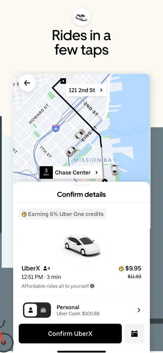 Uber - Rides, Eats, Hotels: Screenshot 3
