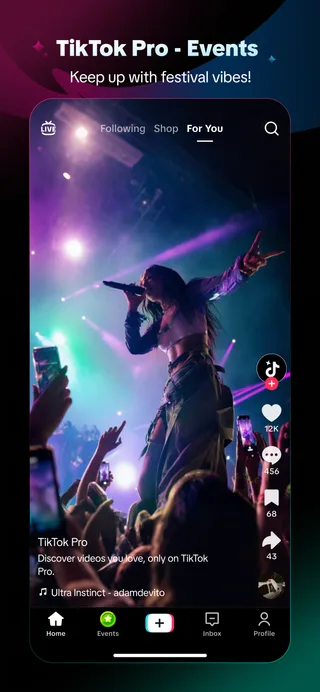 TikTok Pro - Events: Screenshot 3