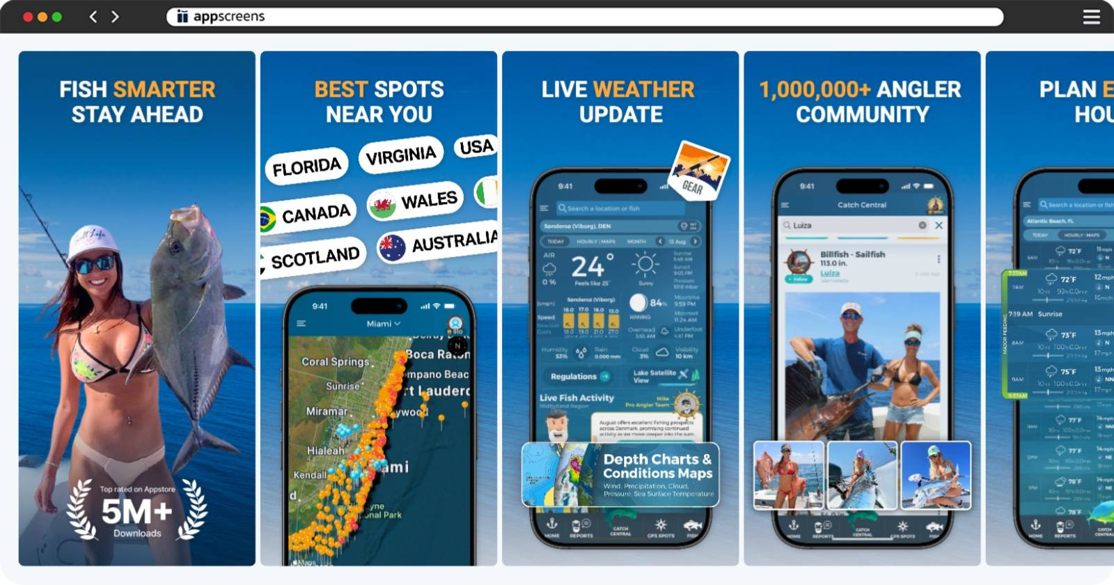 Inspired by Fishing App Screenshot Template