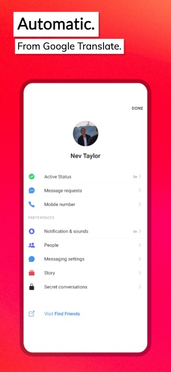 Localisation Translation Example: Screenshot 3