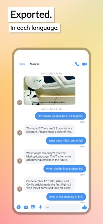 Localisation Translation Example: Screenshot 9