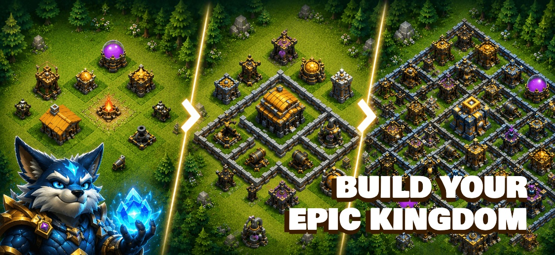 Landscape: Inspired by Clash of Clans App Store Screenshot Template preview 2
