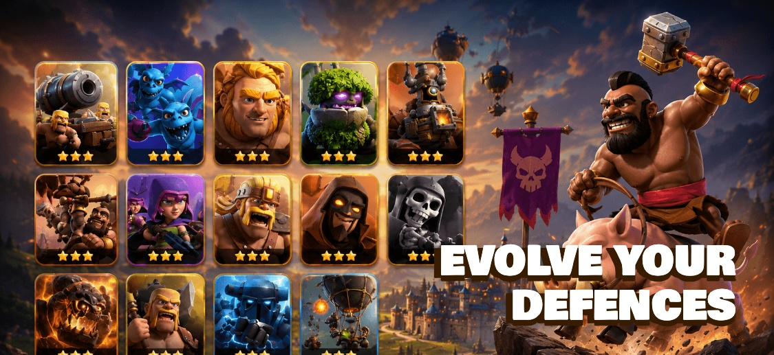 Landscape: Inspired by Clash of Clans App Store Screenshot Template preview 5