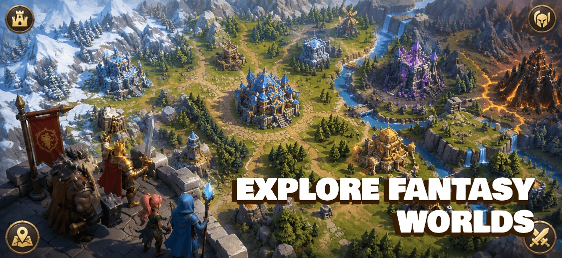 Landscape: Inspired by Clash of Clans App Store Screenshot Template preview 8