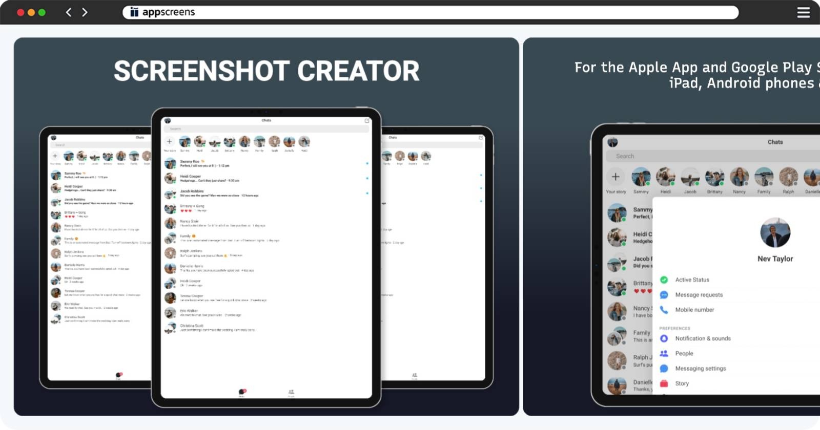 Landscape: Zevi App Store Screenshot Template