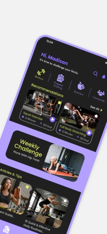 Inspired from Fitness App: Screenshot 4