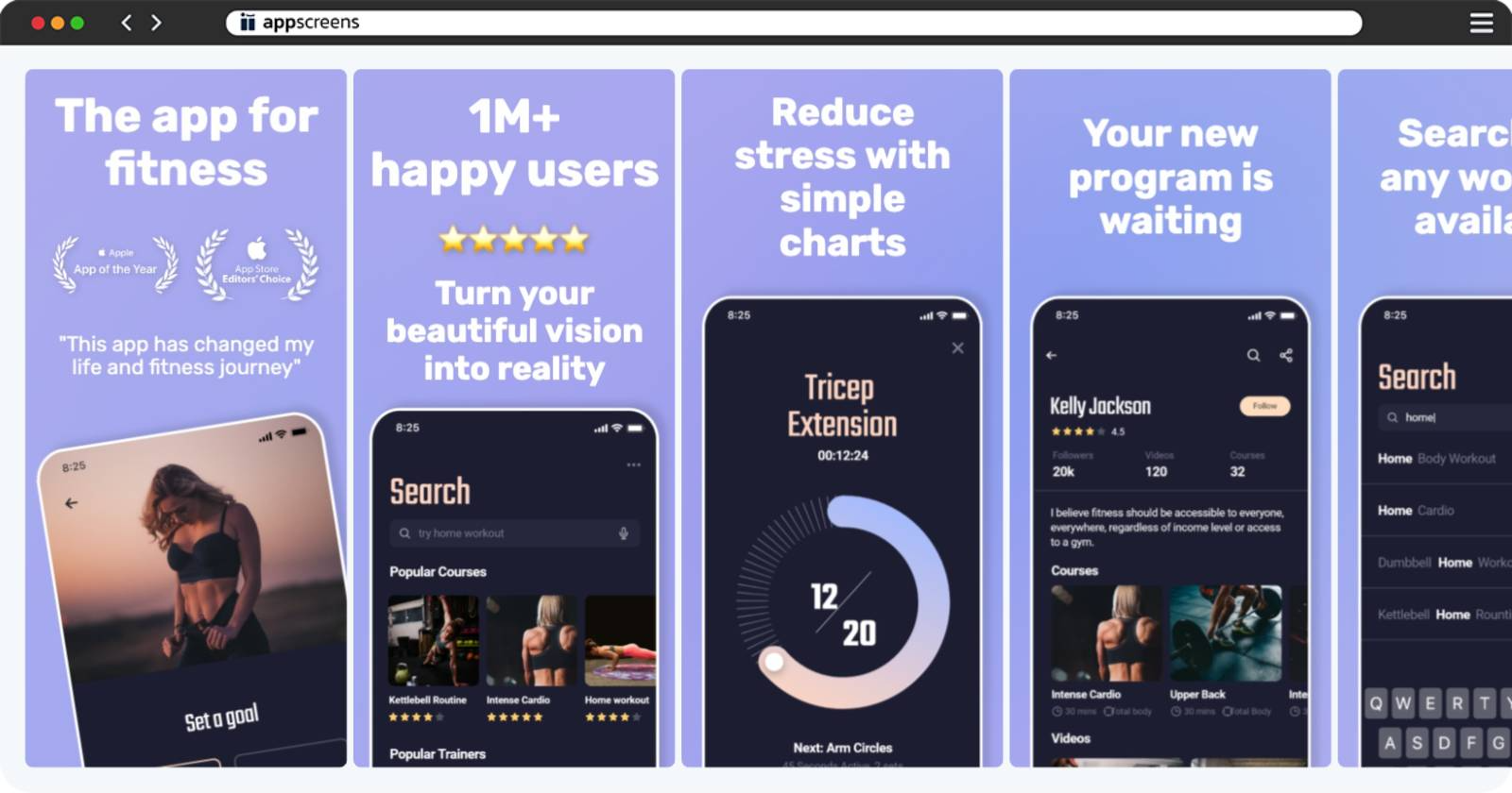 GlowFit App Store Screenshot Template