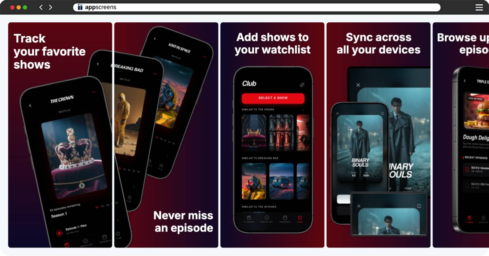 Inspired by streaming app Screenshot Template