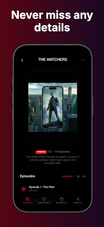 Inspired by streaming app: Screenshot 1
