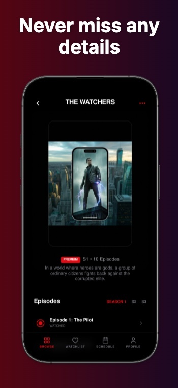 Inspired by streaming app: Screenshot 1