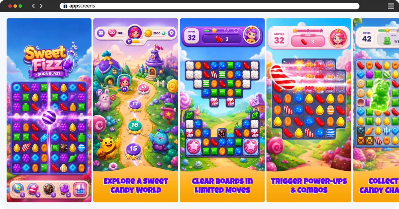 Inspired by Candy Crush App Store Screenshot Template