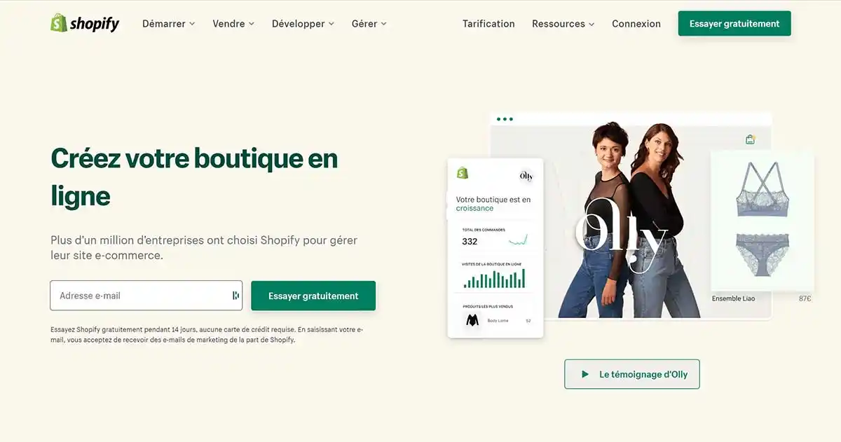 E-commerce avec Shopify